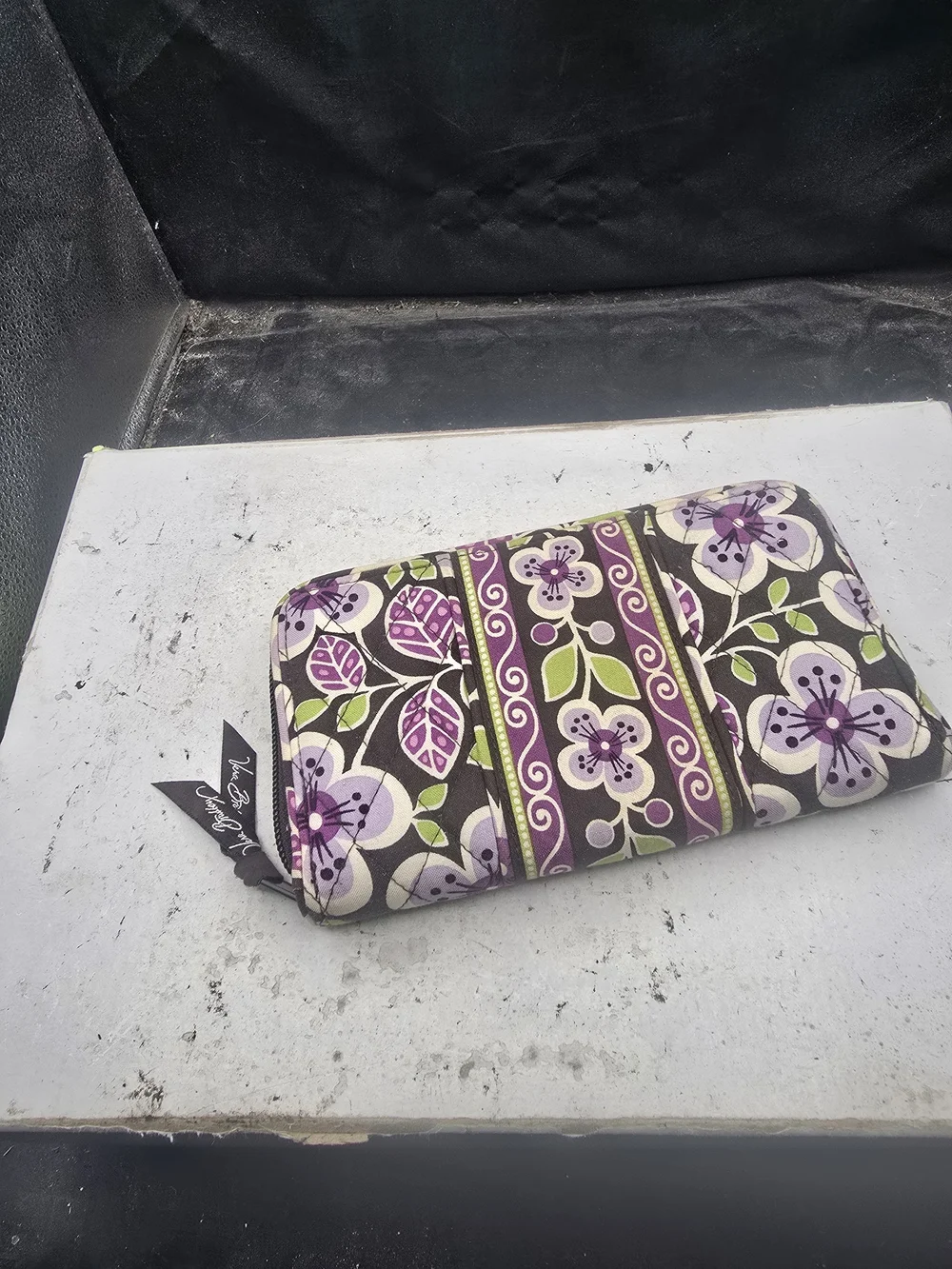 Vera Bradley Purple Floral Zip Wallet